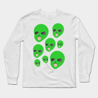 Alien face Long Sleeve T-Shirt